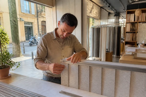 Confection de store à bandes verticales sur mesure Marseille