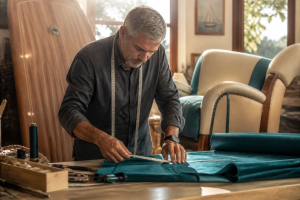 Rénovation de mobilier de yacht en tissu imperméable Toulon