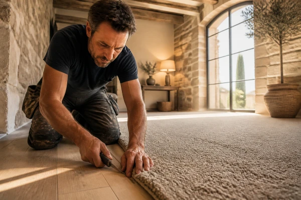 Tapissier pour pose de moquette dans une villa Aix-en-Provence