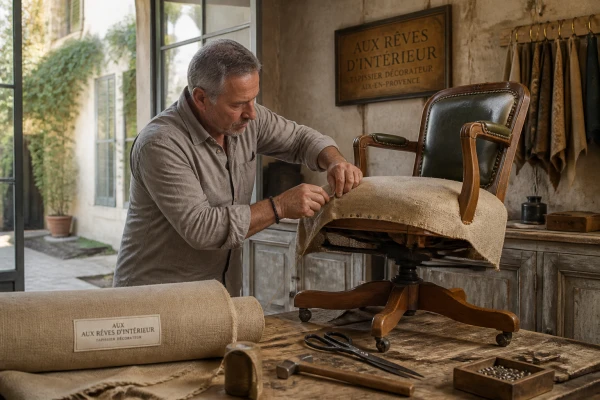 Tapissier pour réfection de mobilier de bureau Aix-en-Provence